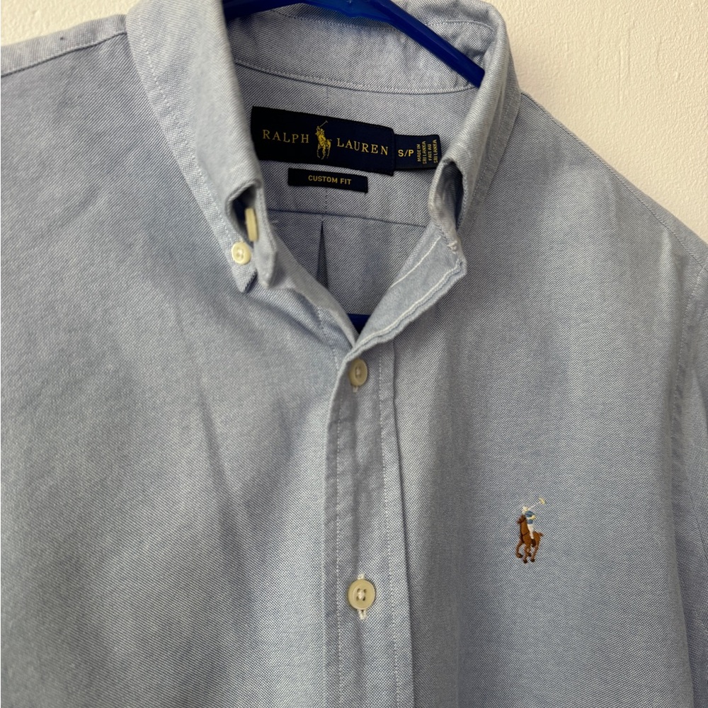 Ralph Lauren Oxford Sky Blue Casual Button Down Shirt excellent condition